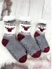 Moose Indoor  Anti-Slippery  Slipper Socks (3 Pairs Set) (GRM GRP KID)
